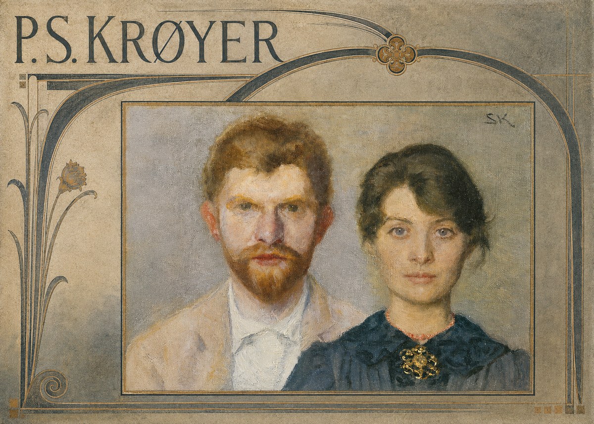 P.S. Krøyer Self-portrait with Marie Krøyer No5 - Juliste
