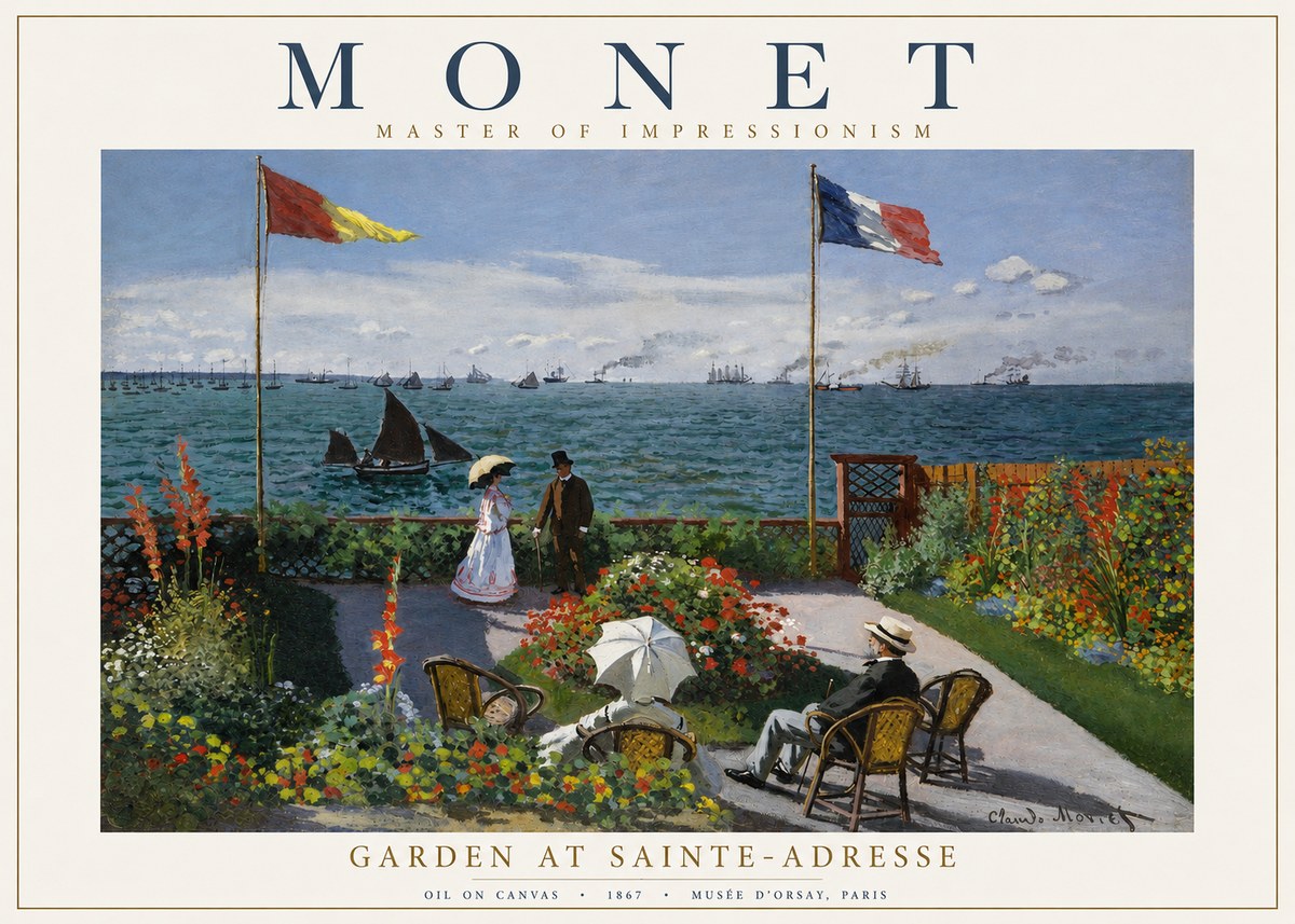 Monet Garden at Sainte-adresse No2 - Juliste