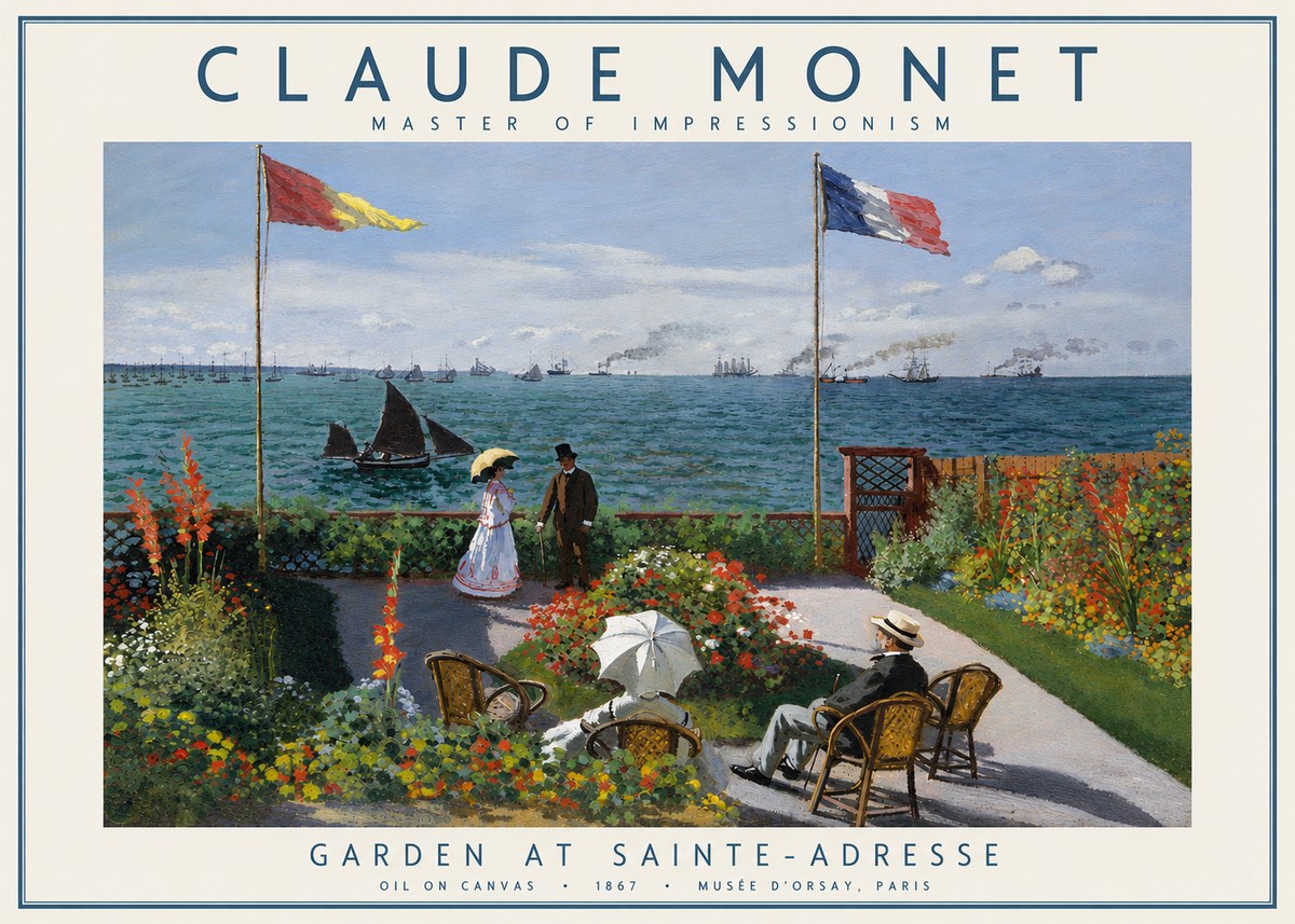 Monet Garden at Sainte-adresse No3 - Juliste
