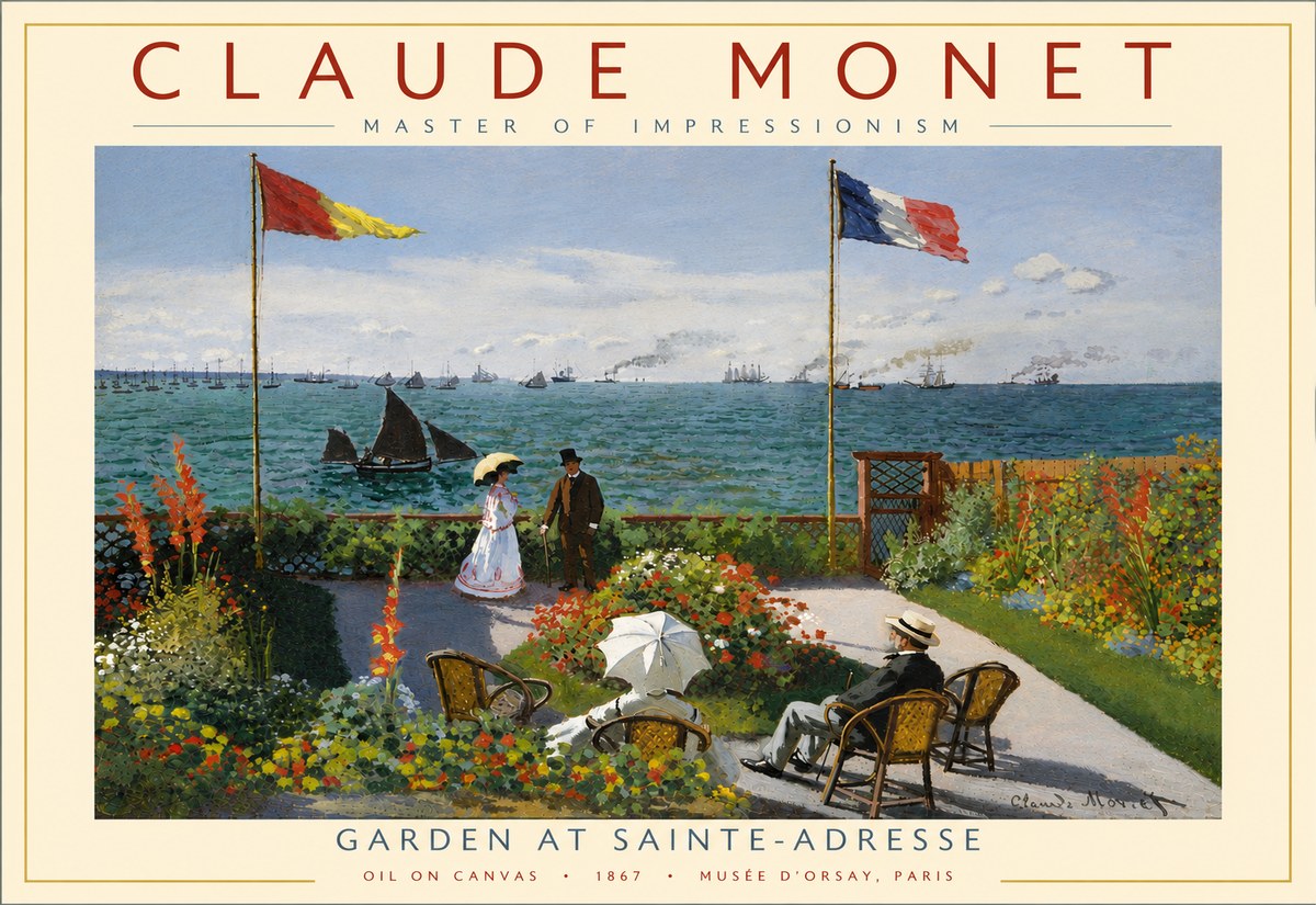 Monet Garden at Sainte-adresse No5 - Juliste