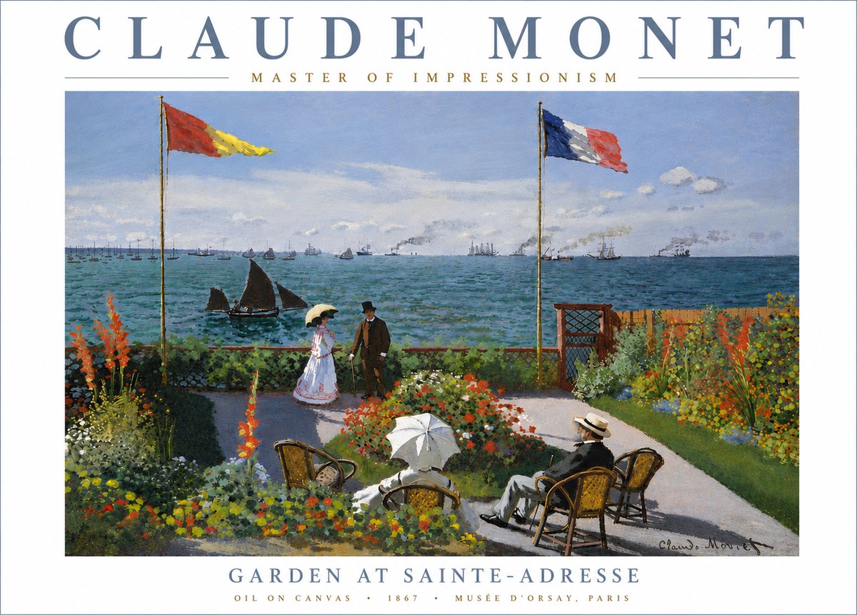 Monet Garden at Sainte-adresse No6 - Juliste