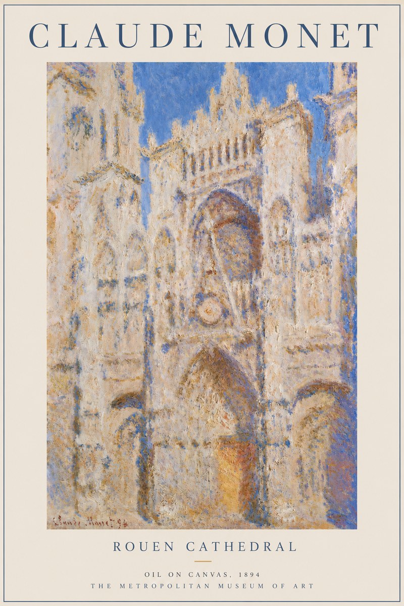 Monet Rouen Cathedral No2 - Juliste