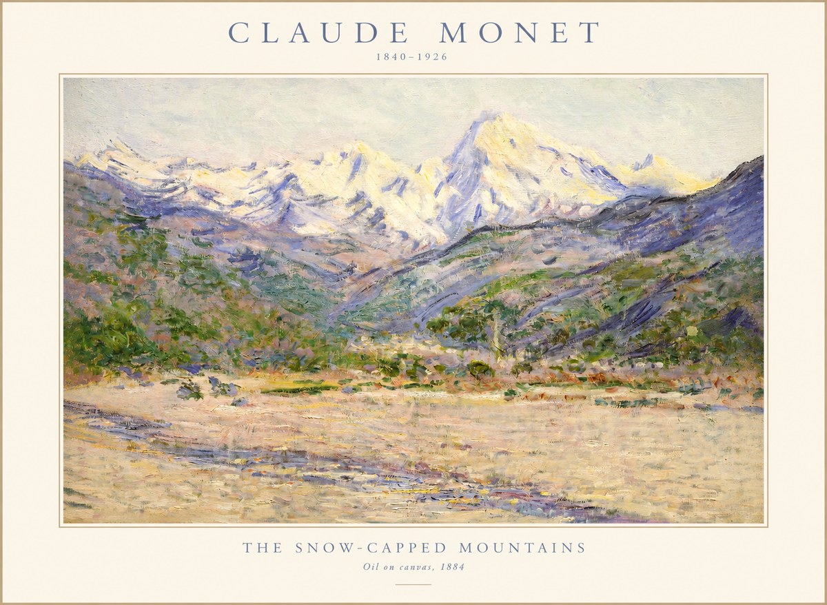Monet The Snow-capped Mountains No1 - Juliste