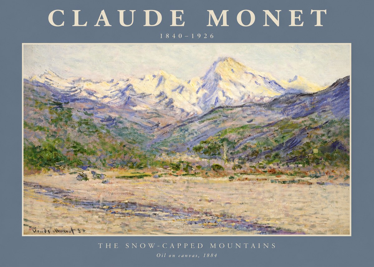 Monet The Snow-capped Mountains No2 - Juliste
