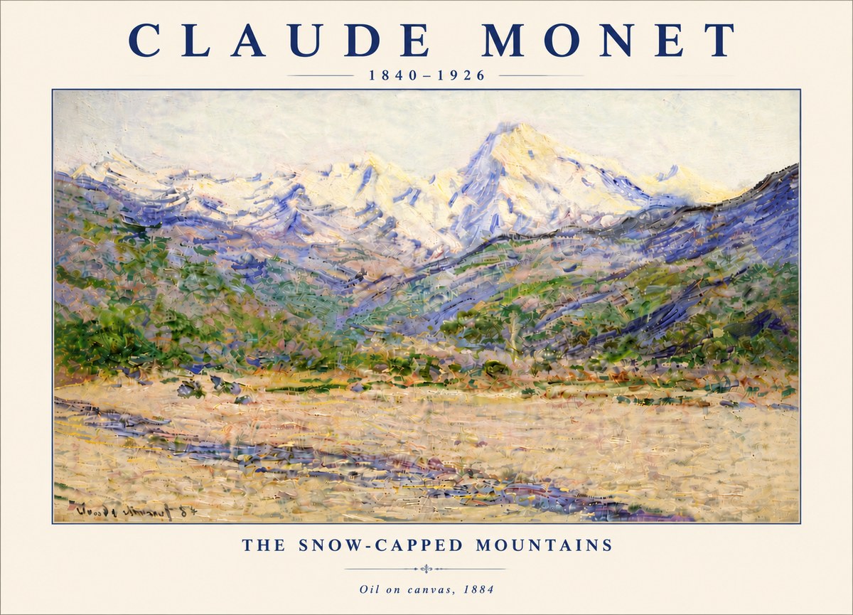 Monet The Snow-capped Mountains No6 - Juliste