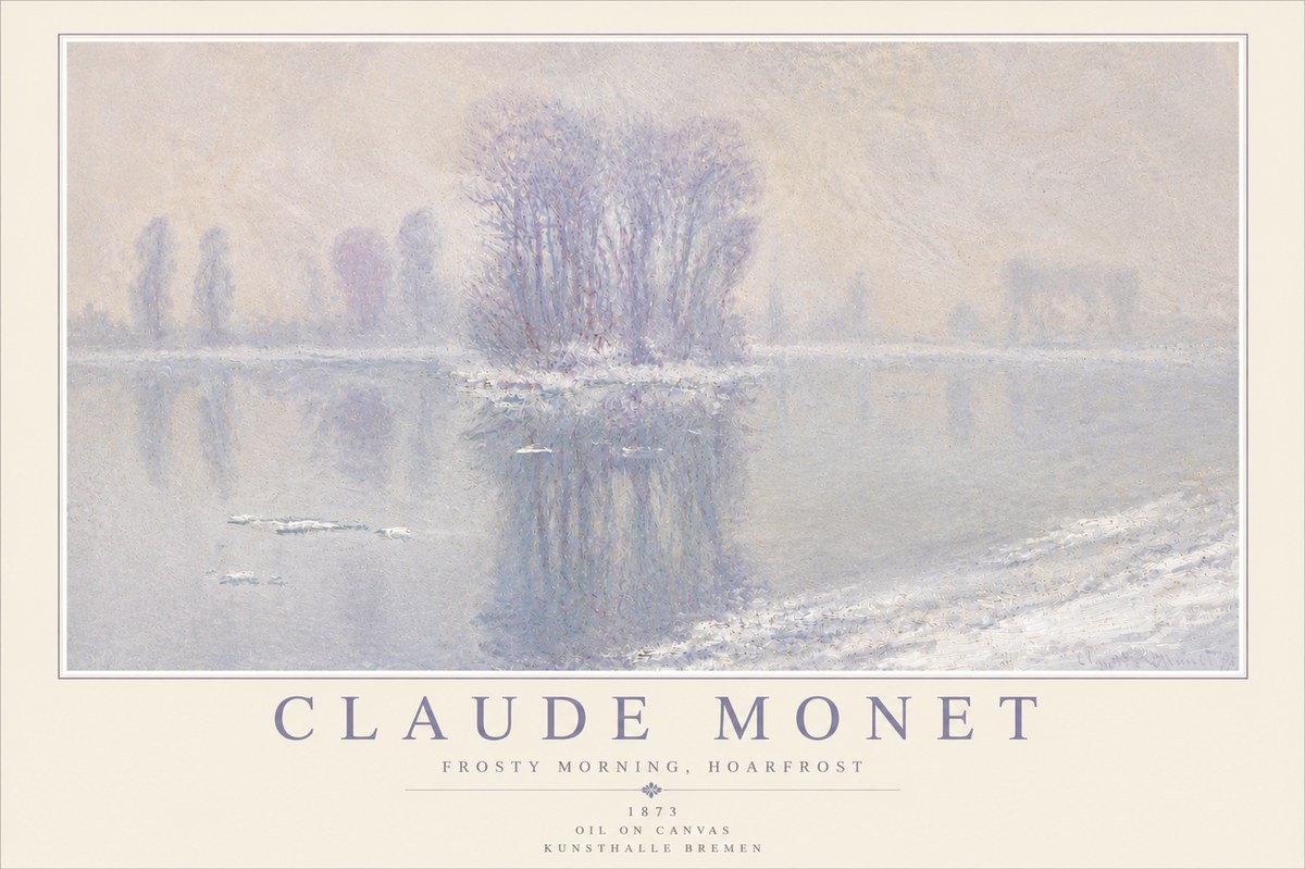Monet Frosty Morning, Hoarfrost No4 - Juliste