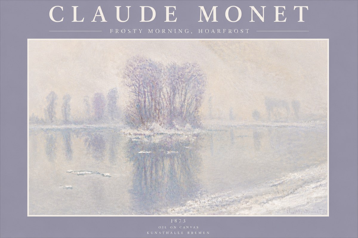 Monet Frosty Morning, Hoarfrost No5 - Juliste