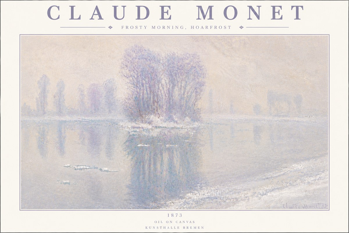 Monet Frosty Morning, Hoarfrost No6 - Juliste