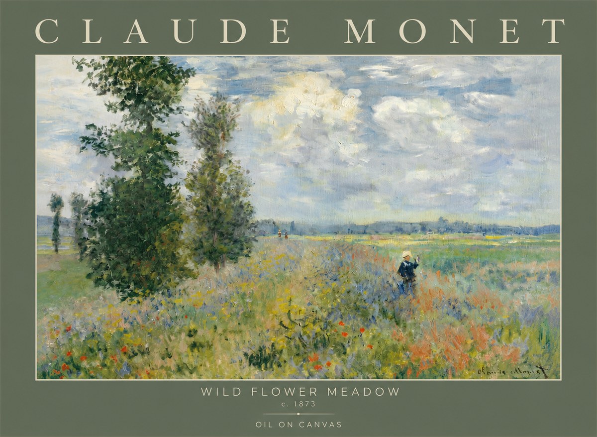 Monet Wild Flower Meadow No2 - Juliste