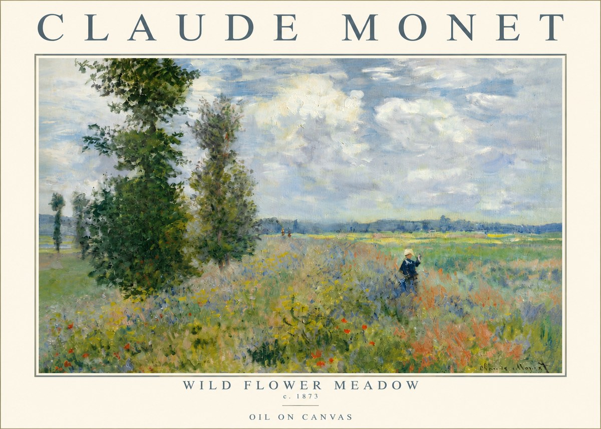 Monet Wild Flower Meadow No3 - Juliste