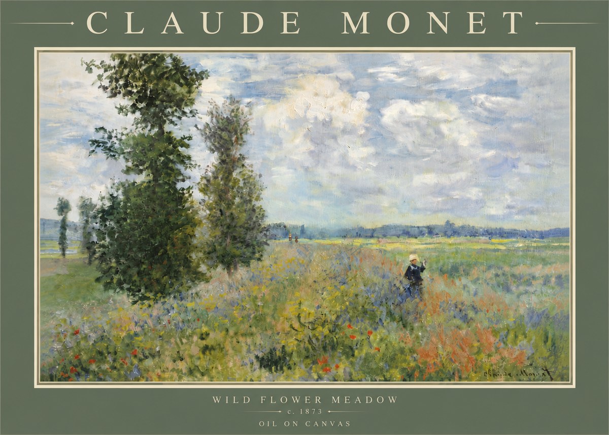 Monet Wild Flower Meadow No4 - Juliste