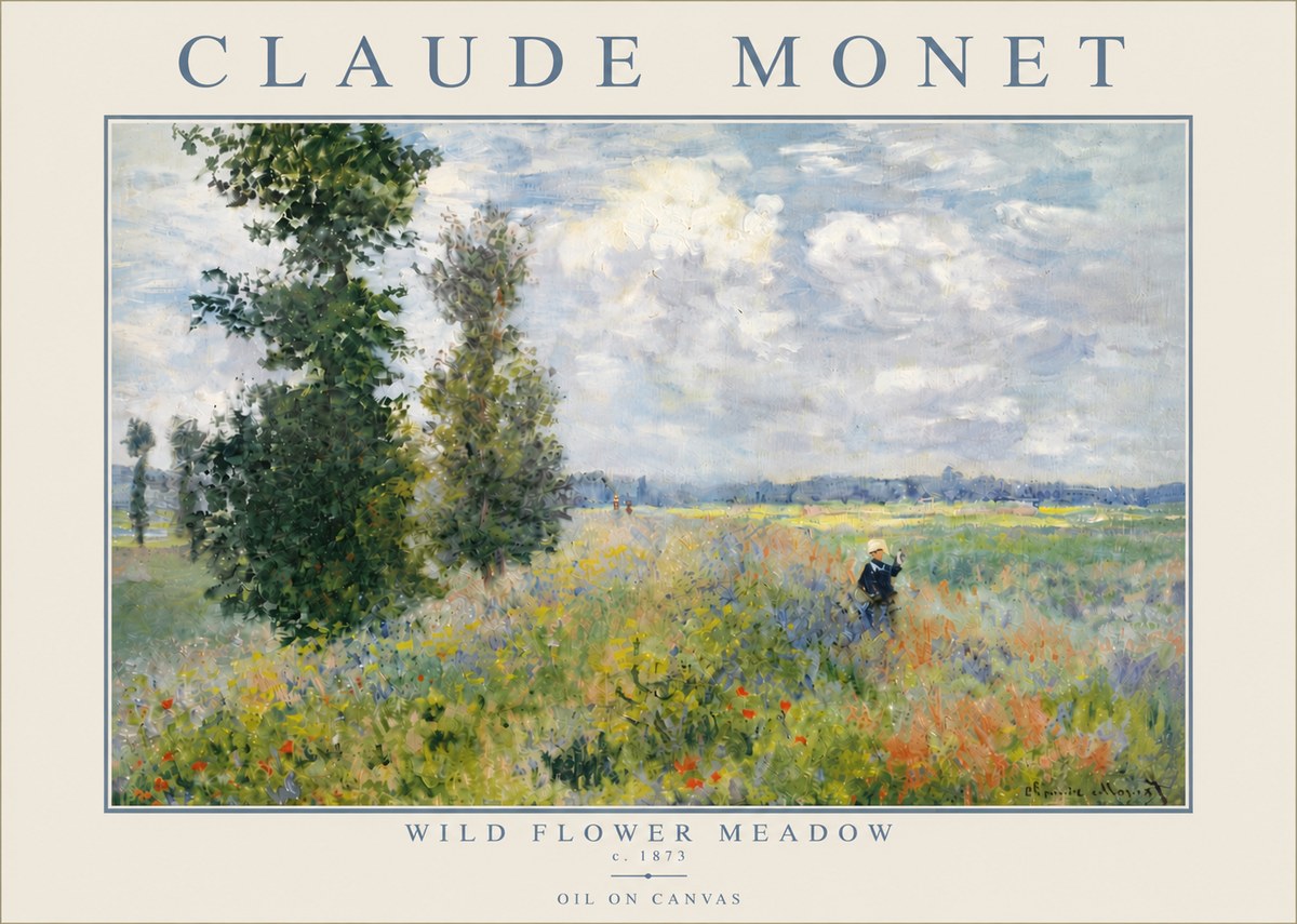 Monet Wild Flower Meadow No5 - Juliste