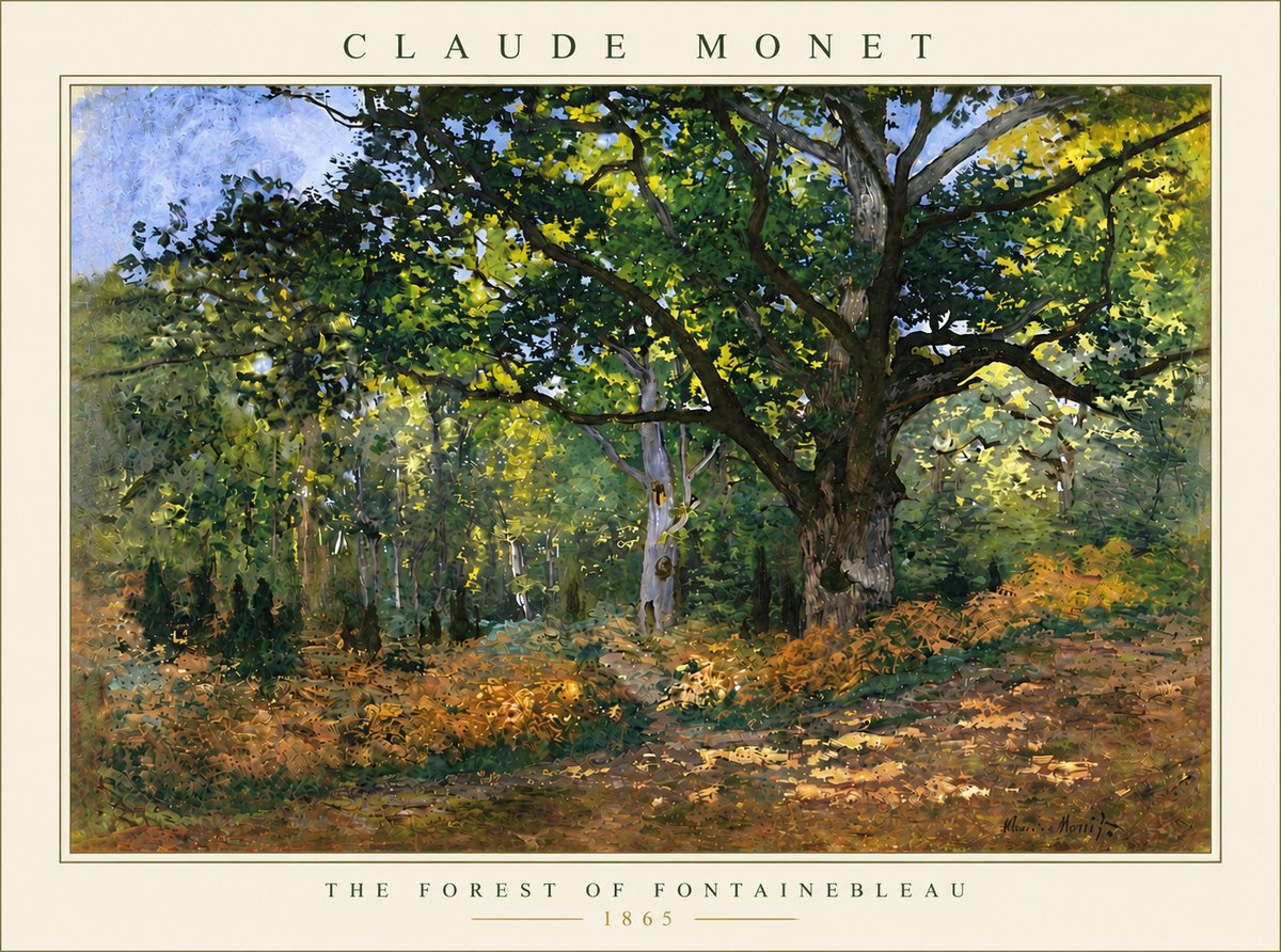 Monet The Forest of Fontainebleau No5 - Juliste