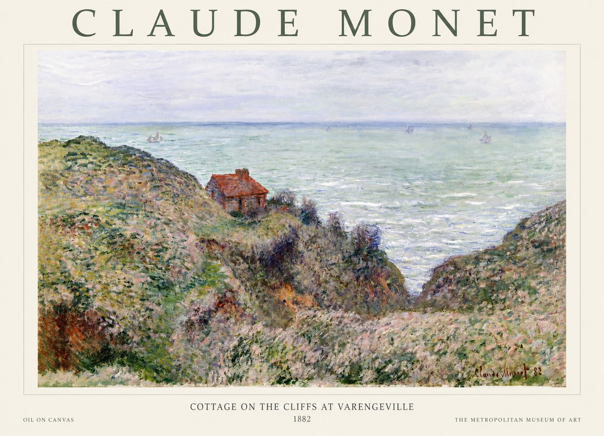Monet Cottage on the Cliffs at Varengeville No1 - Juliste