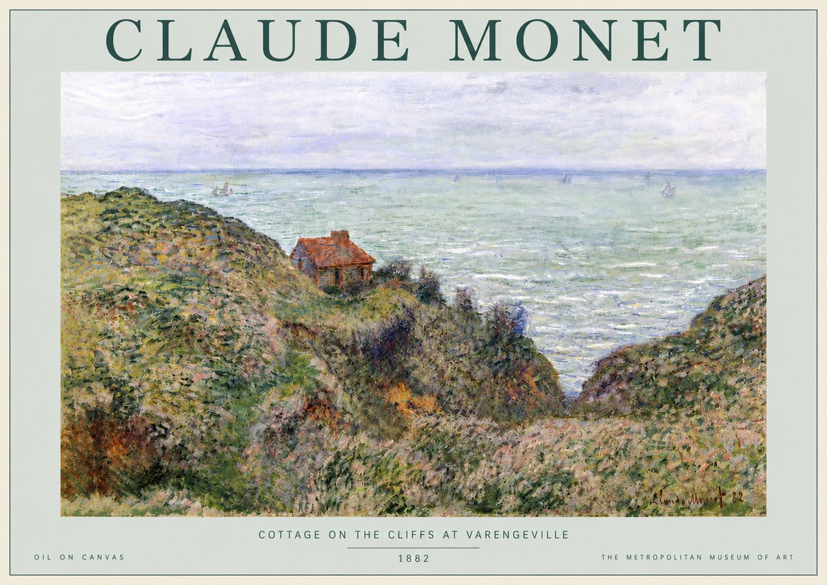 Monet Cottage on the Cliffs at Varengeville No4 - Juliste