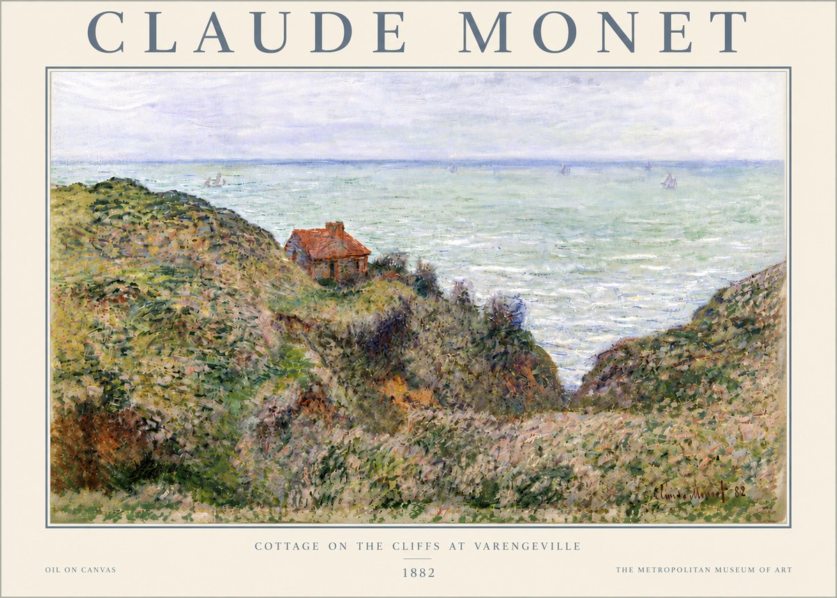 Monet Cottage on the Cliffs at Varengeville No6 - Juliste