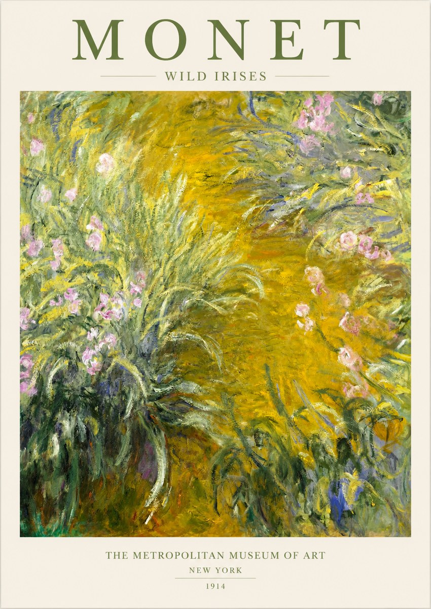 Monet Wild Irises No1 - Juliste