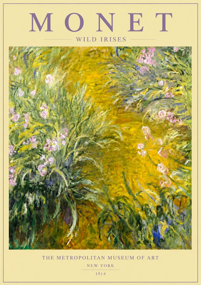 Monet Wild Irises No4 - Juliste