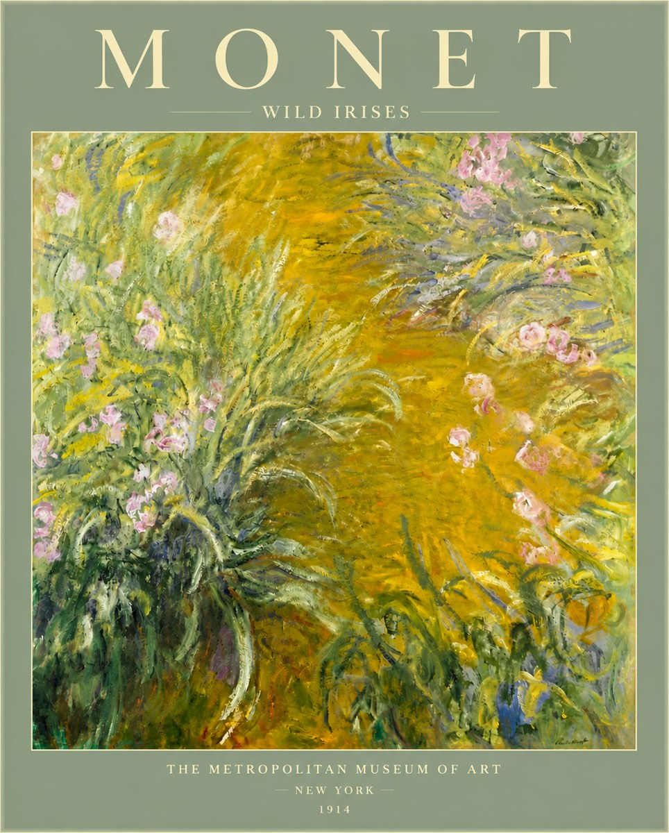 Monet Wild Irises No6 - Juliste