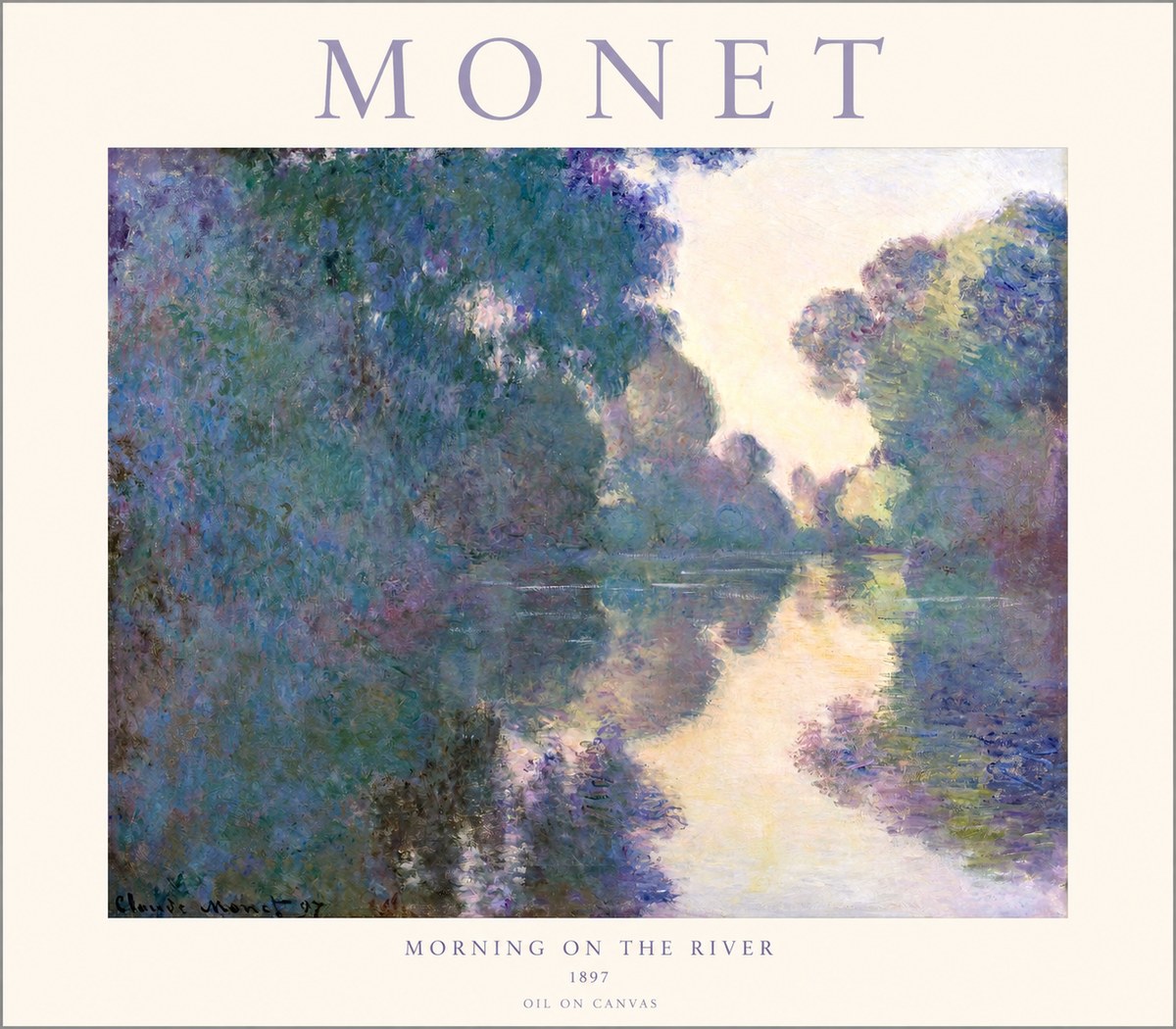 Monet Morning on the River No1 - Juliste