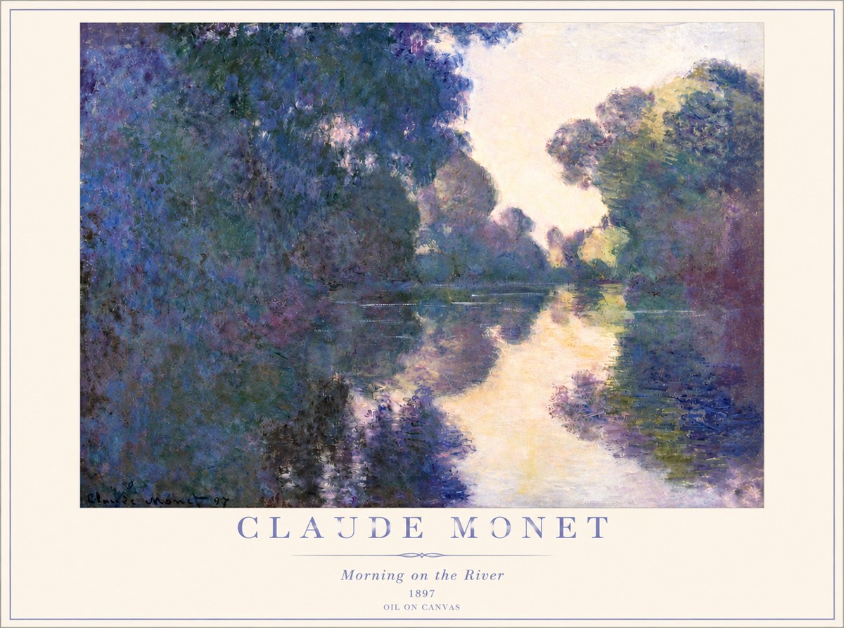 Monet Morning on the River No3 - Juliste