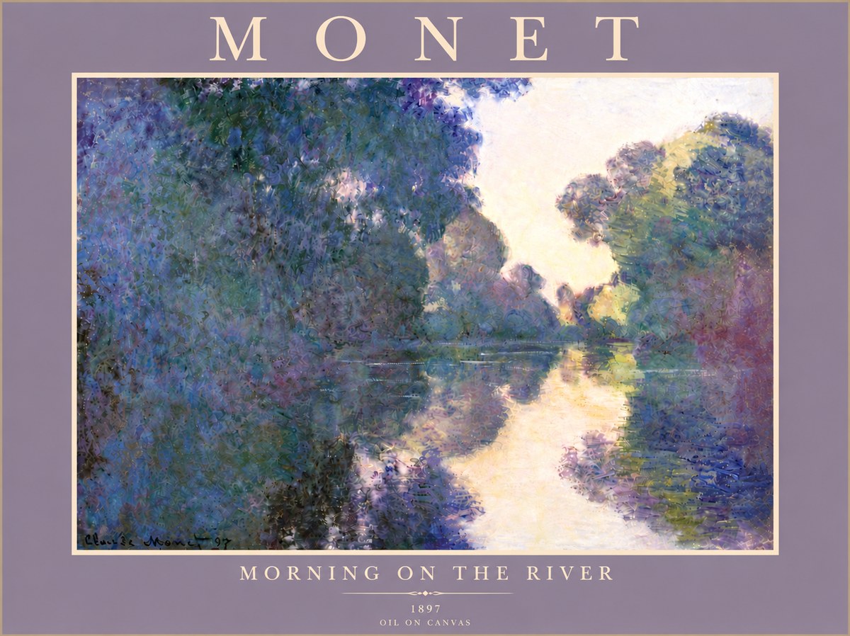 Monet Morning on the River No5 - Juliste
