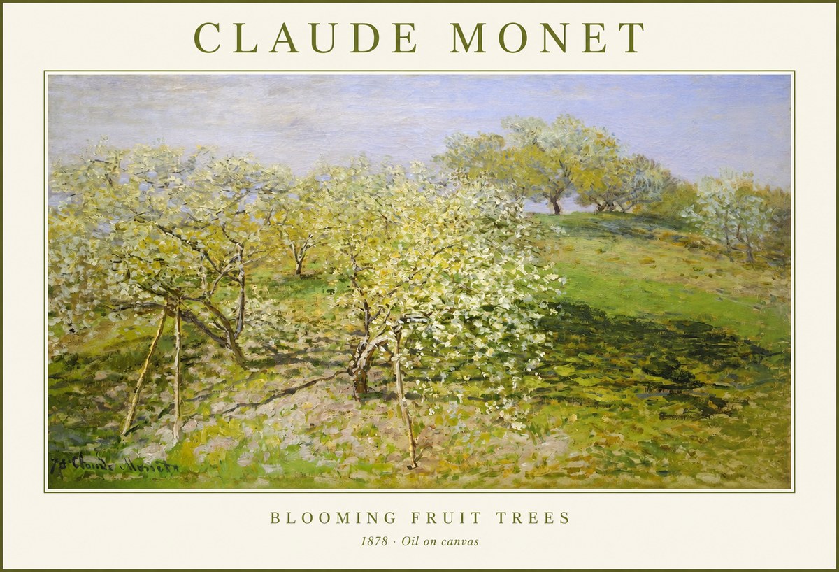 Monet Blooming Fruit Trees No1 - Juliste