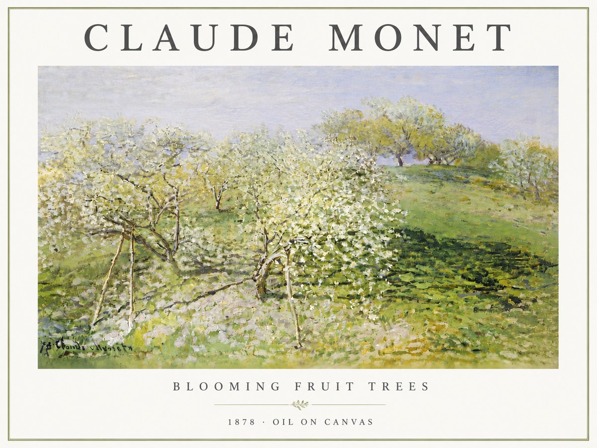Monet Blooming Fruit Trees No4 - Juliste