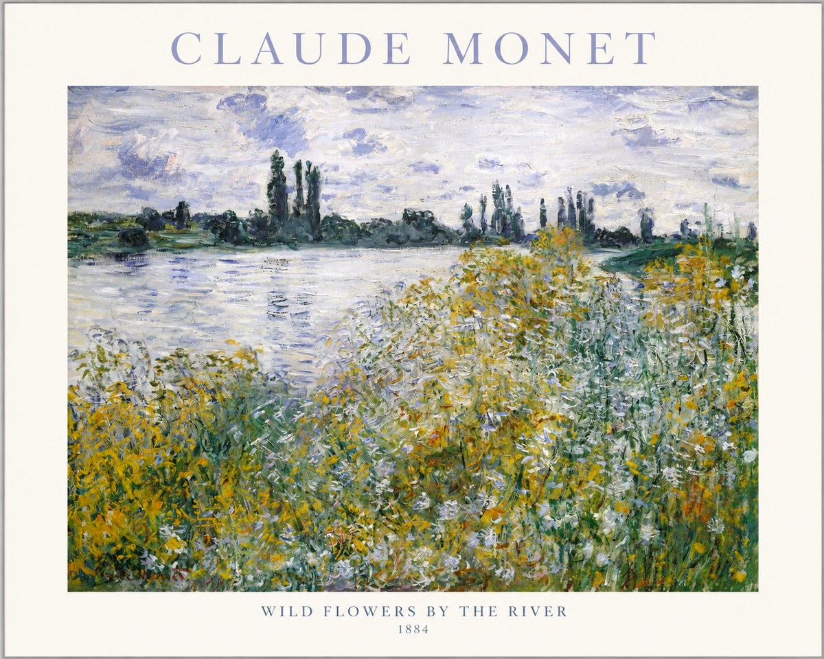 Monet Wild Flowers by the River No1 - Juliste