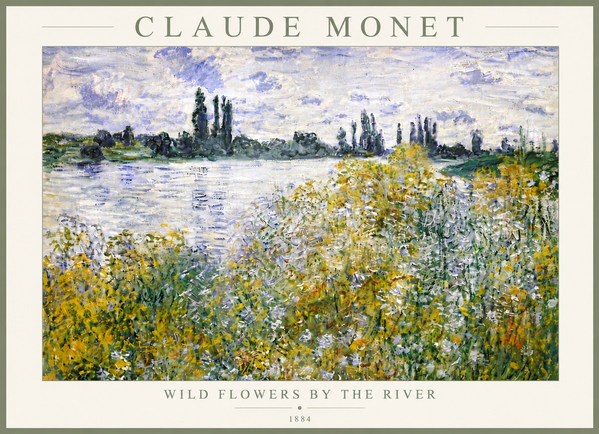 Monet Wild Flowers by the River No6 - Juliste