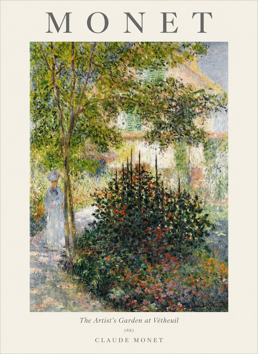 Monet The Artist's Garden at Vétheuil II No1 - Juliste