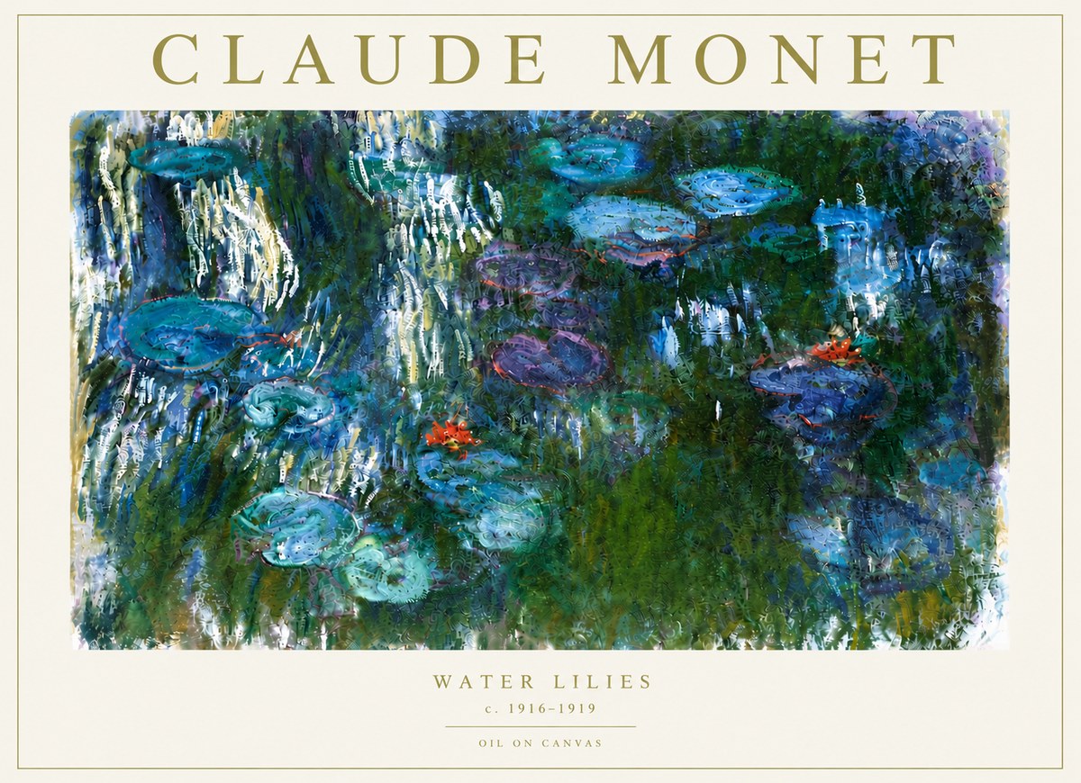Monet Water Lilies IV No6 - Juliste