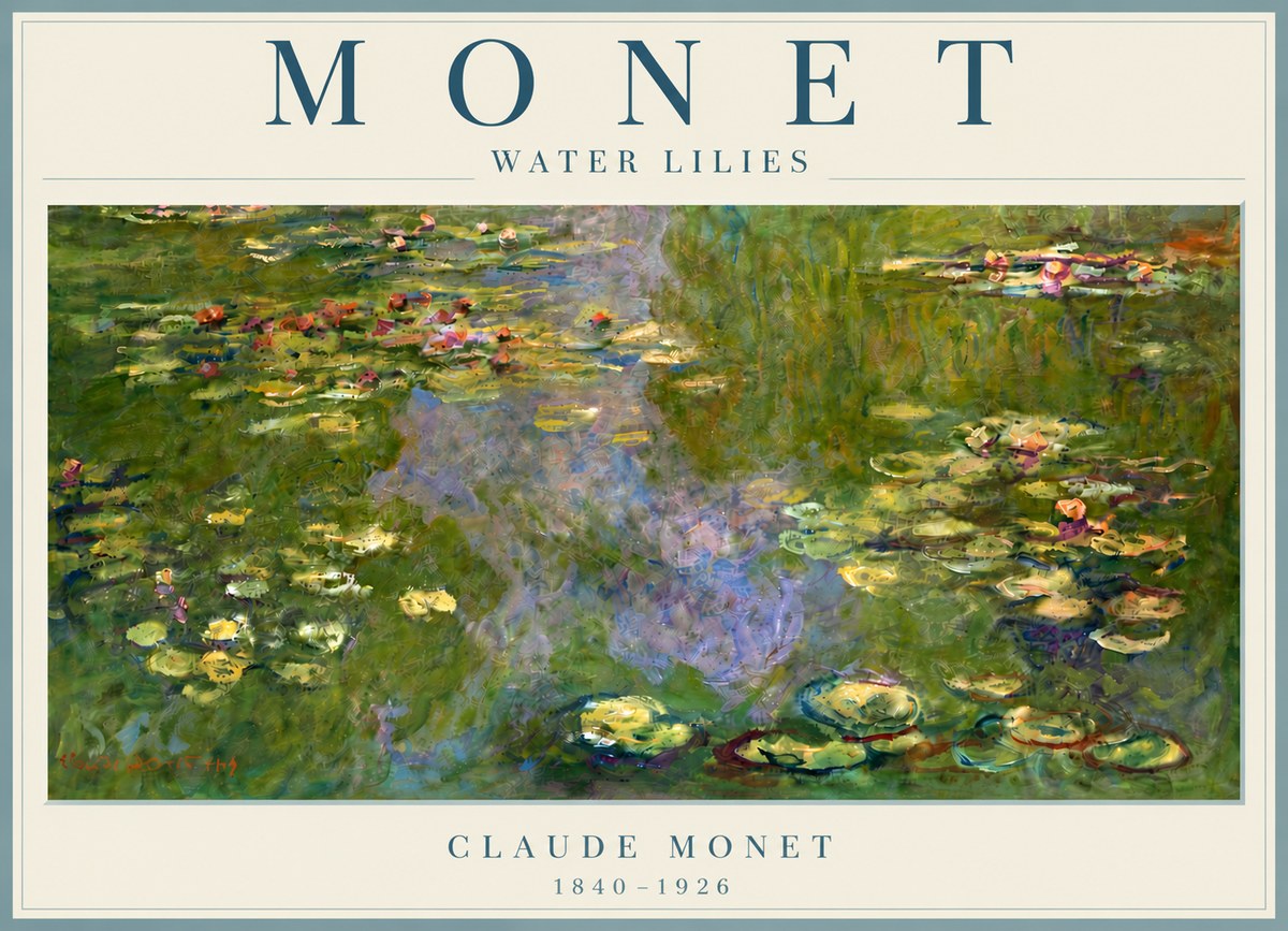 Monet Water Lilies V No6 - Juliste