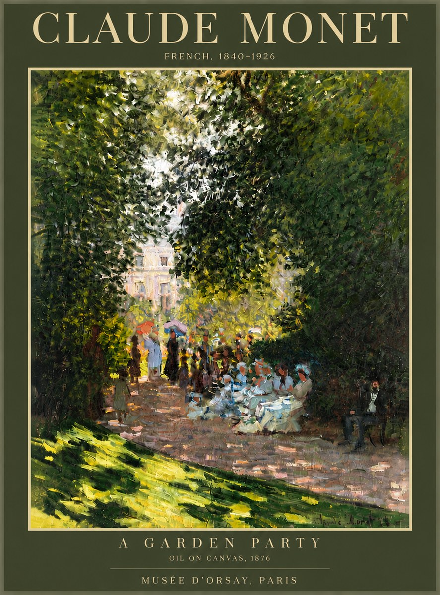 Monet A Garden Party No5 - Juliste