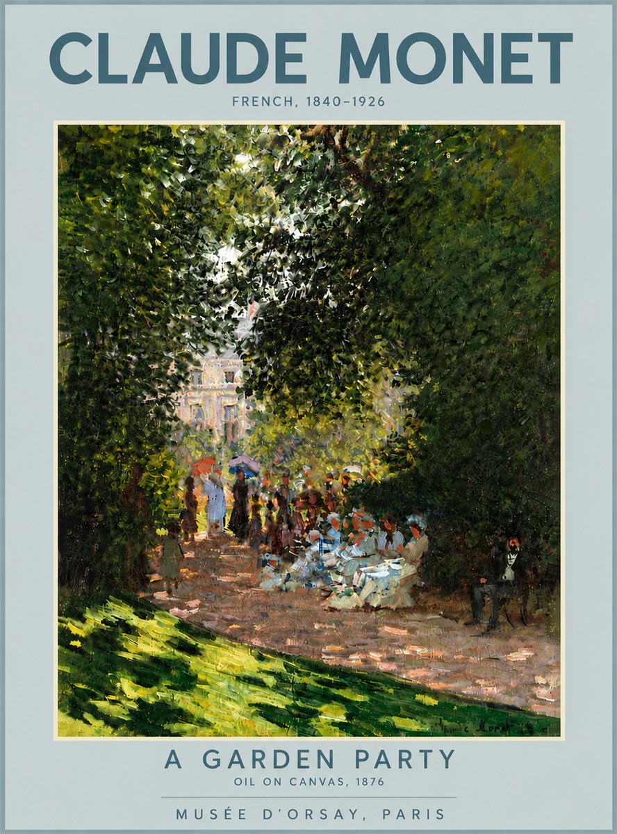 Monet A Garden Party No6 - Juliste