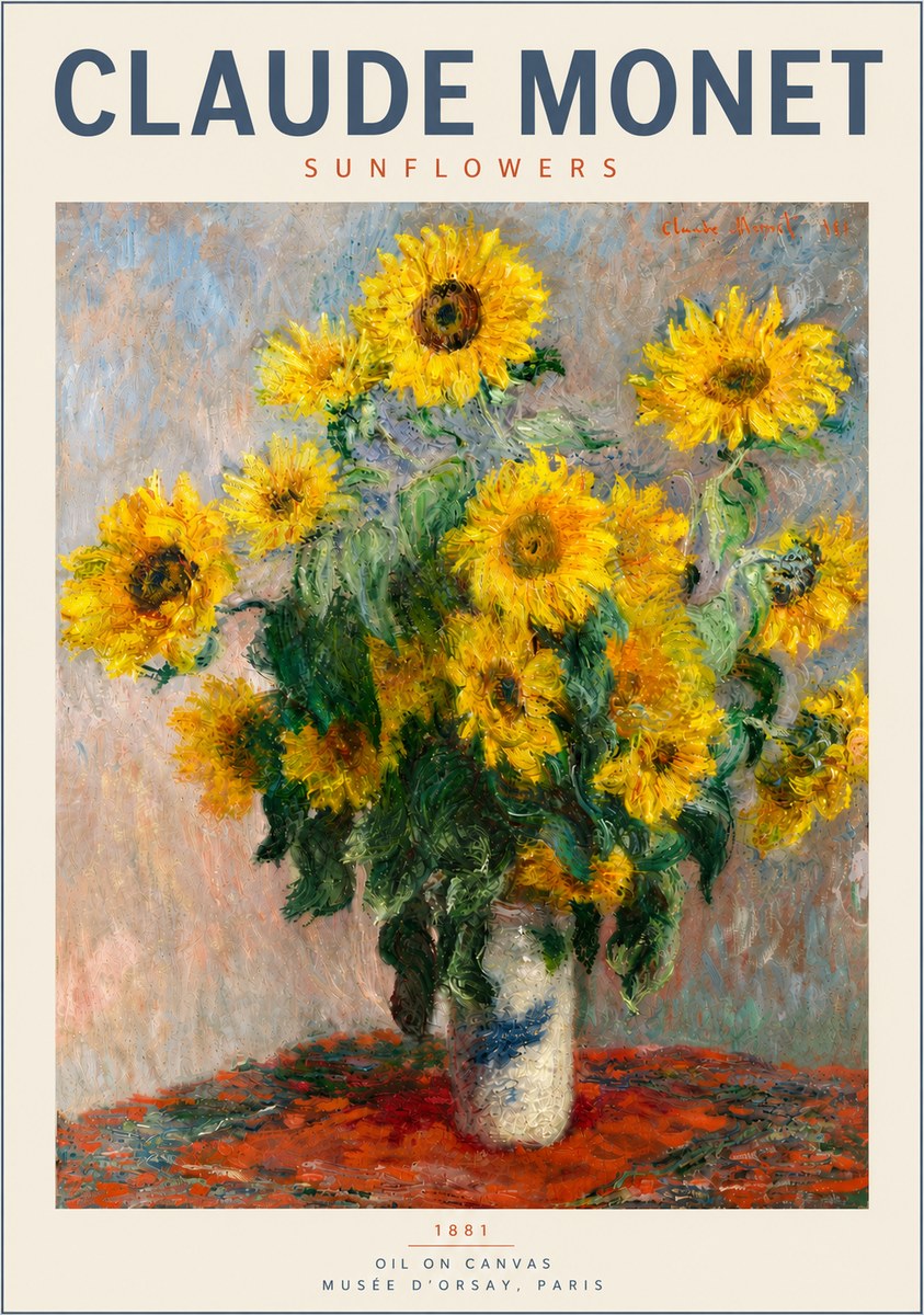 Monet Sunflowers No5 - Juliste