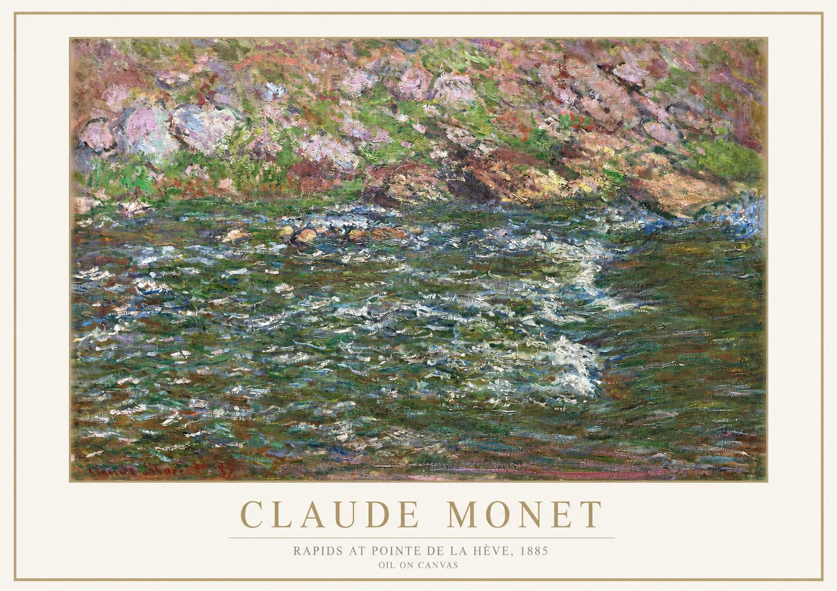 Monet Rapids at Pointe De La Hève, 1885 No1 - Juliste