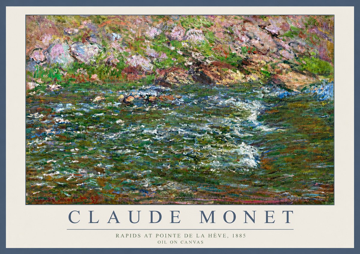 Monet Rapids at Pointe De La Hève, 1885 No3 - Juliste