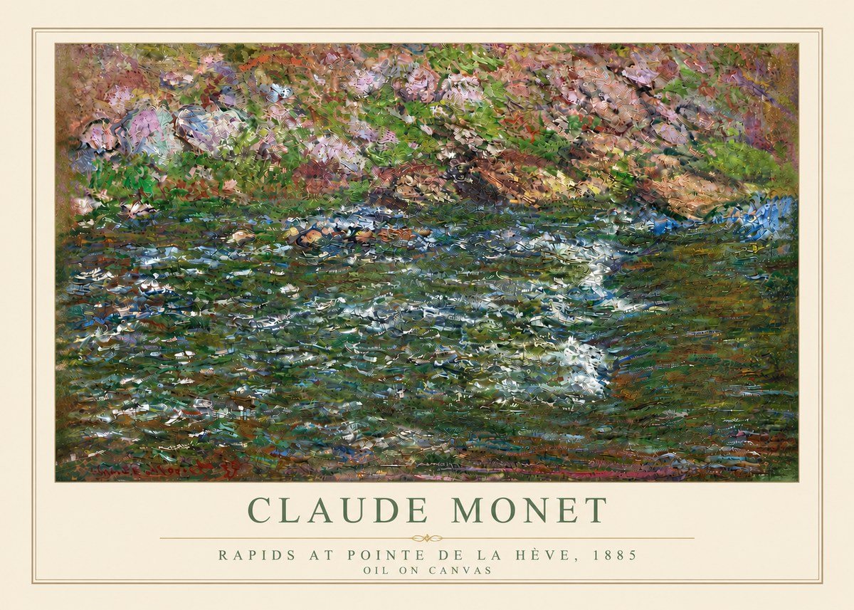 Monet Rapids at Pointe De La Hève, 1885 No4 - Juliste