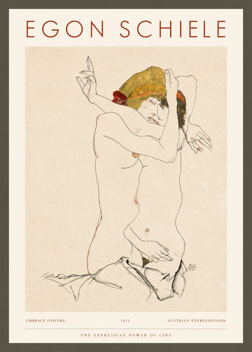 Schiele Embrace (Lovers) No2 - Juliste
