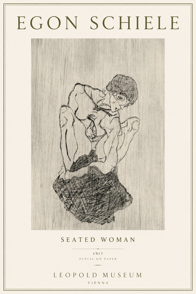 Schiele Seated Woman No4 - Juliste