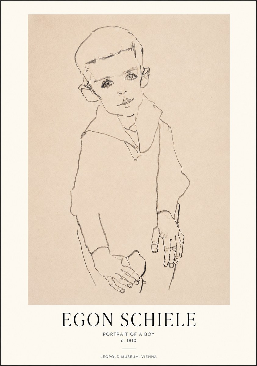 Schiele Portrait of a Boy No1 - Juliste