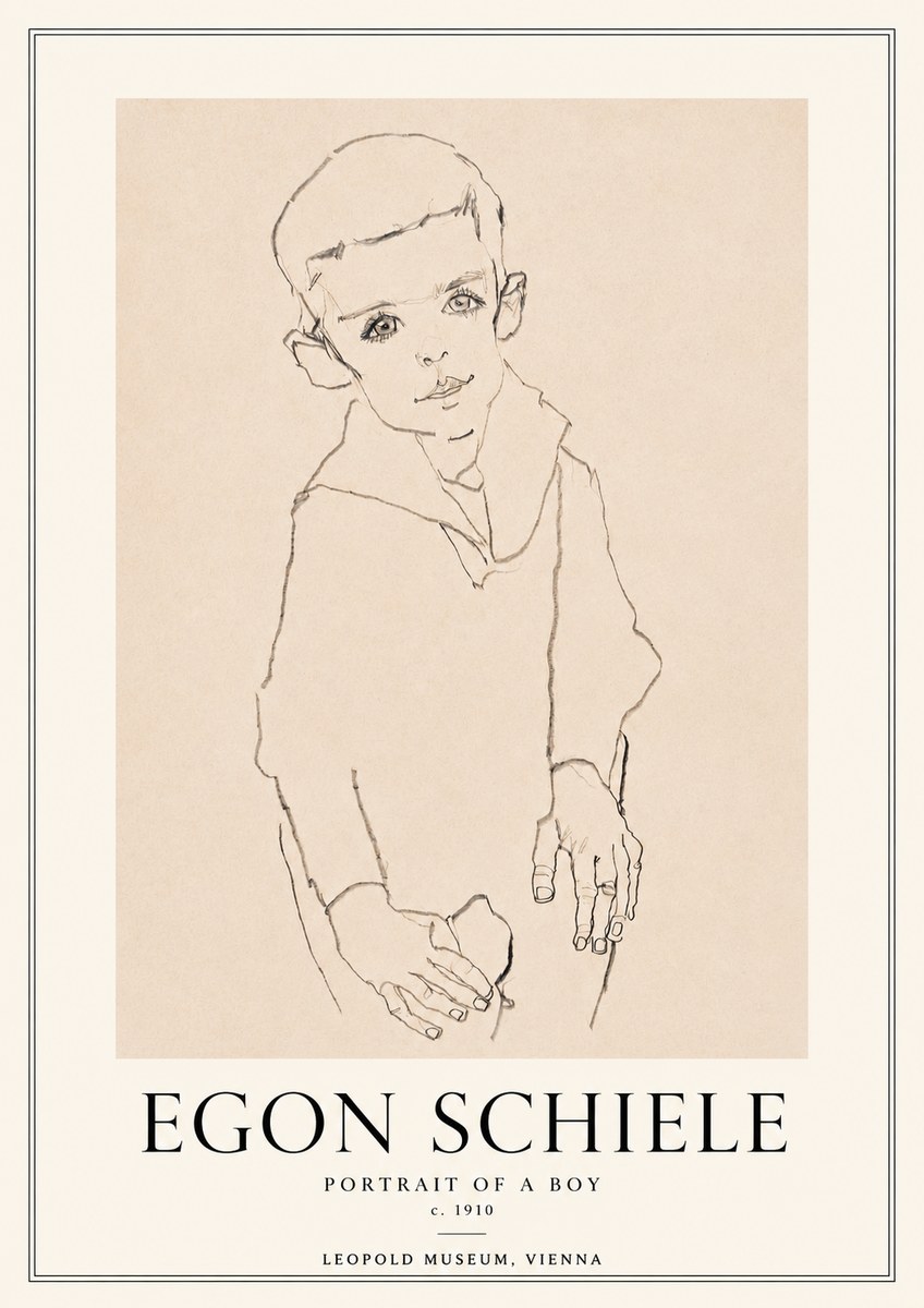 Schiele Portrait of a Boy No3 - Juliste
