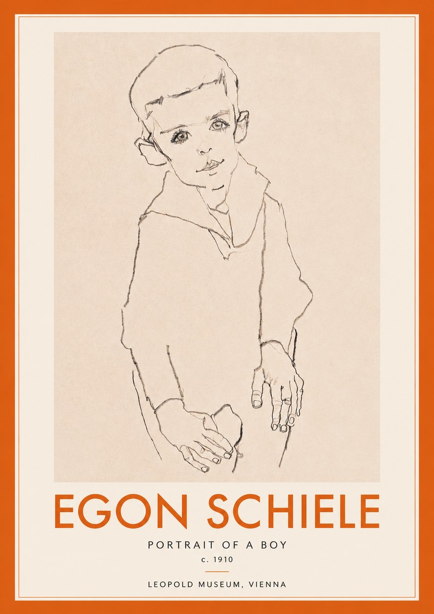 Schiele Portrait of a Boy No4 - Juliste