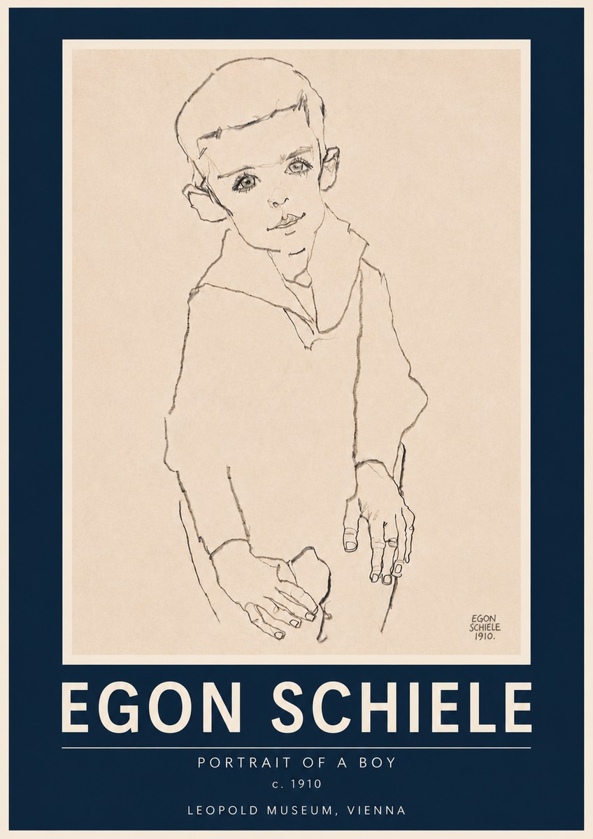 Schiele Portrait of a Boy No6 - Juliste