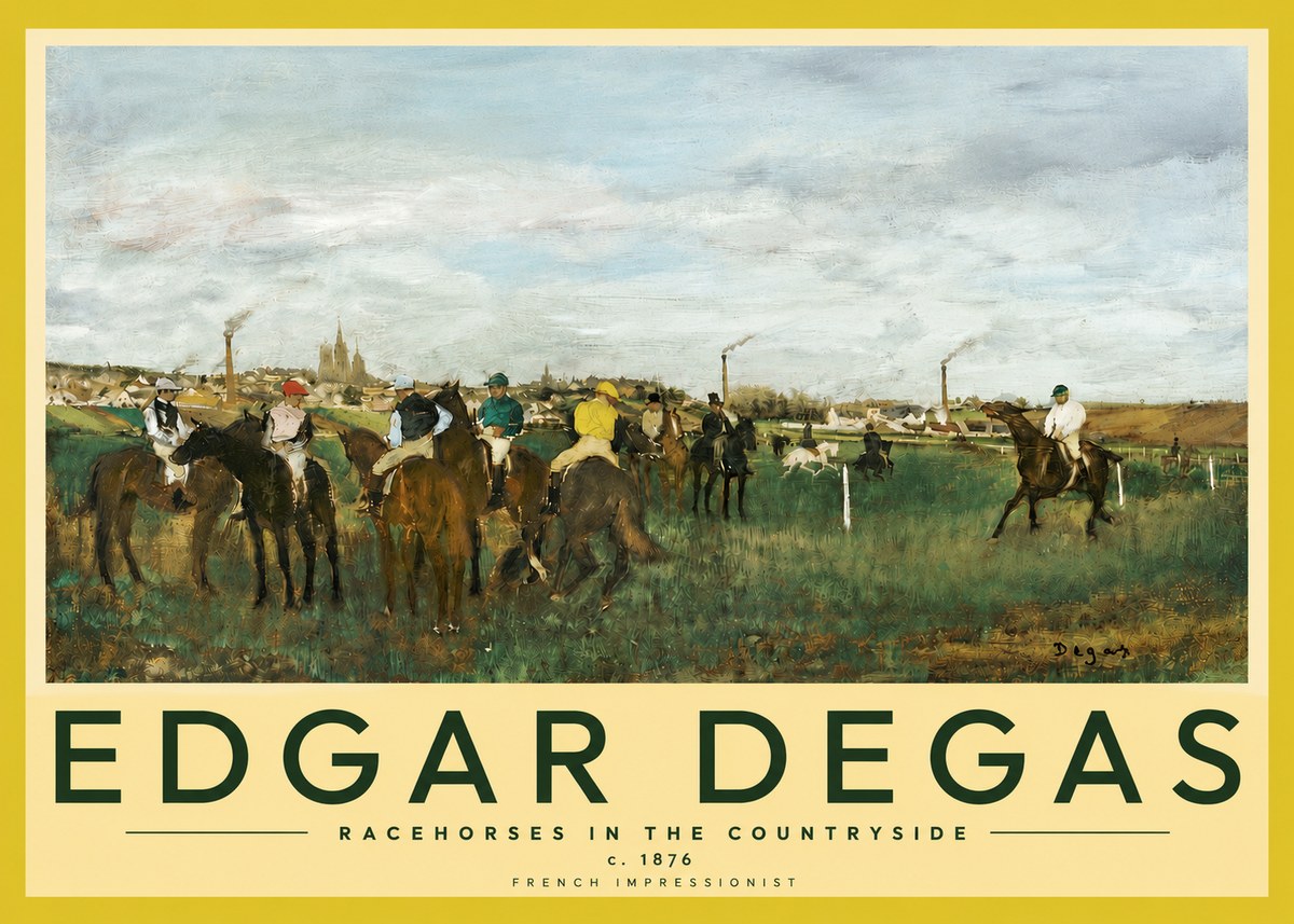 Edgar Degas Racehorses in the Countryside No4 - Juliste