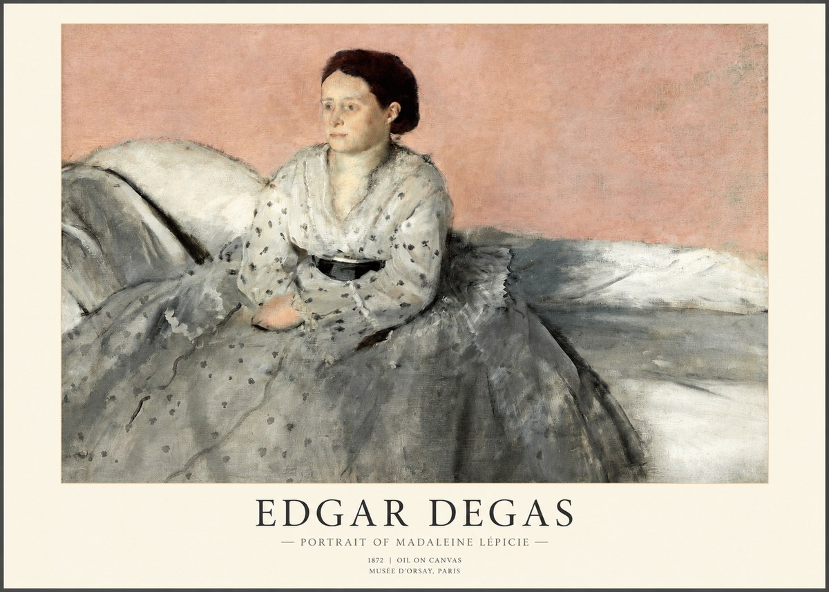 Edgar Degas Portrait of Madeleine Lépicie No1 - Juliste