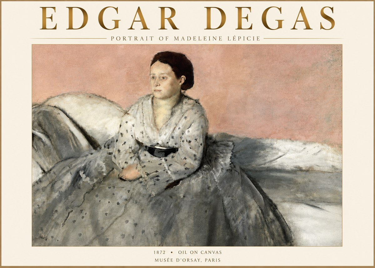 Edgar Degas Portrait of Madeleine Lépicie No4 - Juliste