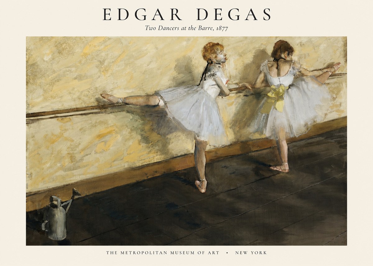 Edgar Degas Two Dancers at the Barre, 1877 No1 - Juliste