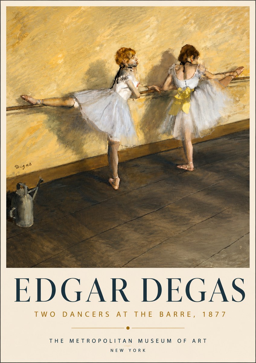 Edgar Degas Two Dancers at the Barre, 1877 No3 - Juliste